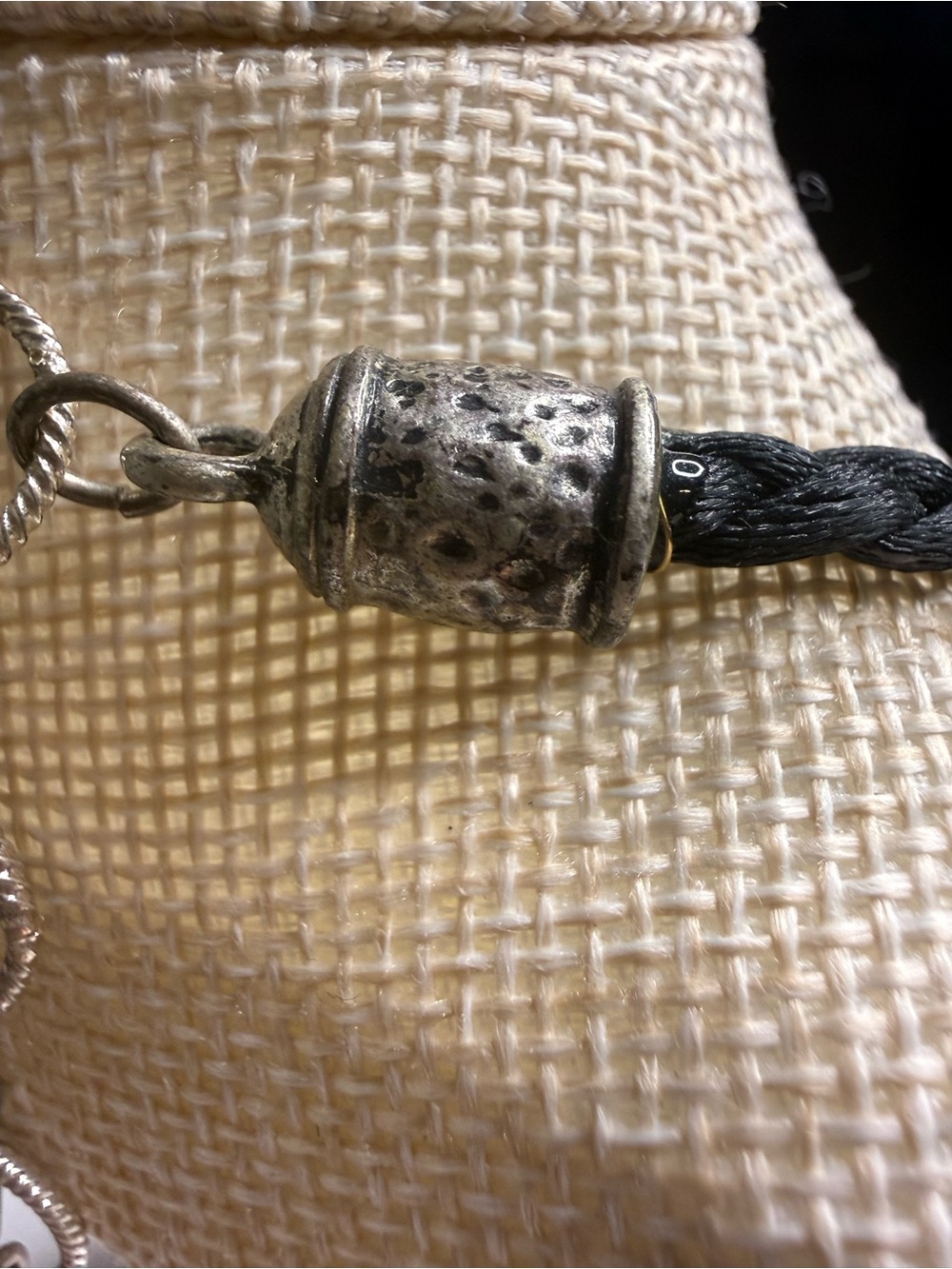 Chico's Black and Silver Cluster Bead Necklace - Picture 7 of 8